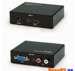 Chuyển VGA + audio sang HDMI adapter